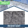 Bâche armée d'échafaudage - 280 g/m² - Translucide - 3,20 m x 20 m