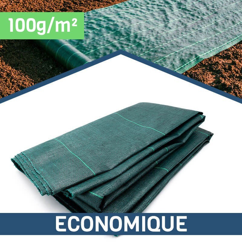 Toile de paillage - 100 g/m² - Non pliée - Economique