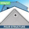 Bâche parapluie - 650 g/m² - Pour échafaudages uniquement