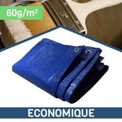 Bâche de protection légère - 60 g/m² - Travaux de peinture - Bleu