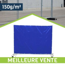 Bâche pour barrière de chantier et clôture mobile – 150 g/m² – 1,76 m x 3,41 m