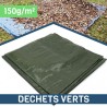 Bâche de ramassage de déchets verts - 150 g/m²