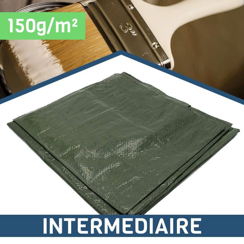 Bâche de protection pour peinture - 150 g/m²