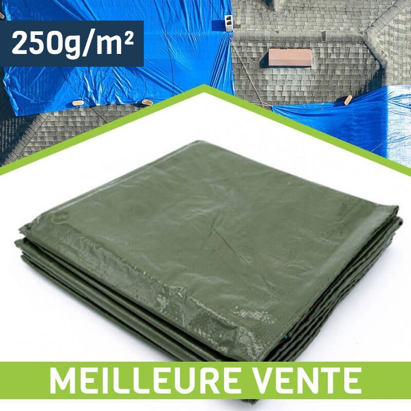 Bâche de couverture - 250 g/m² - Pour toiture - Choix des professionnels