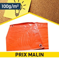 Bâche polyvalente orange - 100g/m²