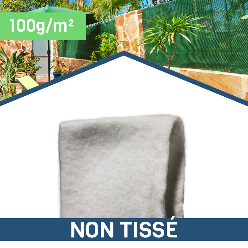 Géotextile non tissé noir - 100g/m²