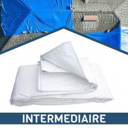 Bâche de couverture - Pour toiture - Blanc - 280 g/m²