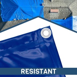 Bâche de couverture résistante - Spéciale couvreur - Verte et bleue