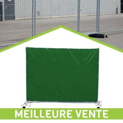 Bâche pour barrière de chantier et clôture mobile – 150 g/m² – 1,76 m x 3,41 m